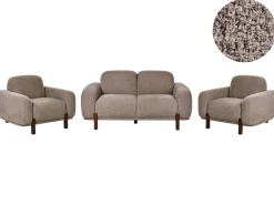 Set da salotto 4 posti ODNES Bouclé Tortora