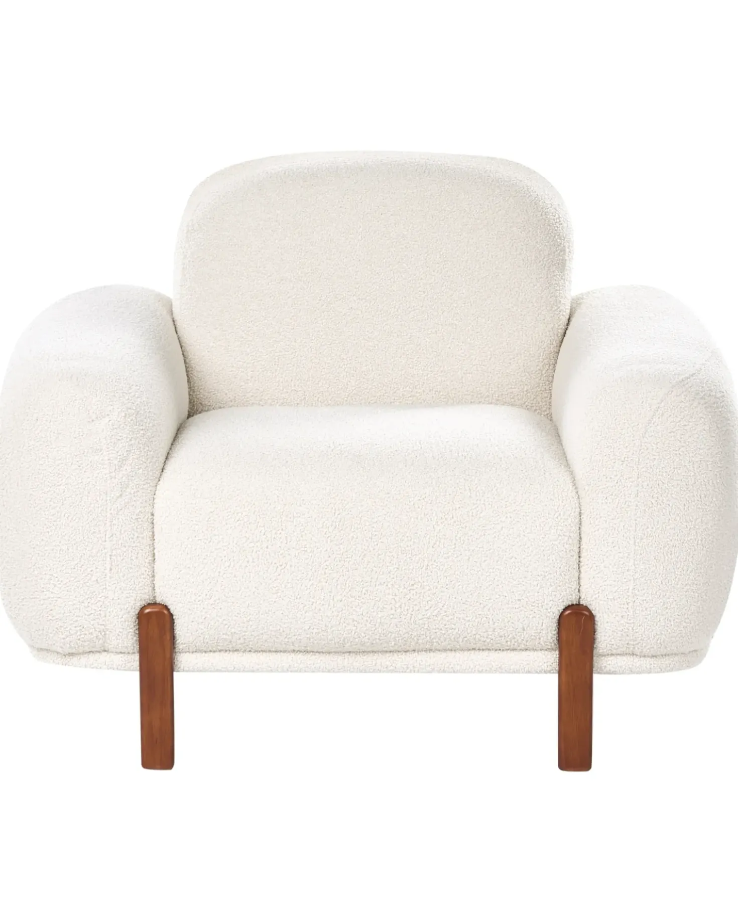 Set da salotto 4 posti ODNES Bouclé Bianco
