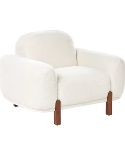 Set da salotto 4 posti ODNES Bouclé Bianco