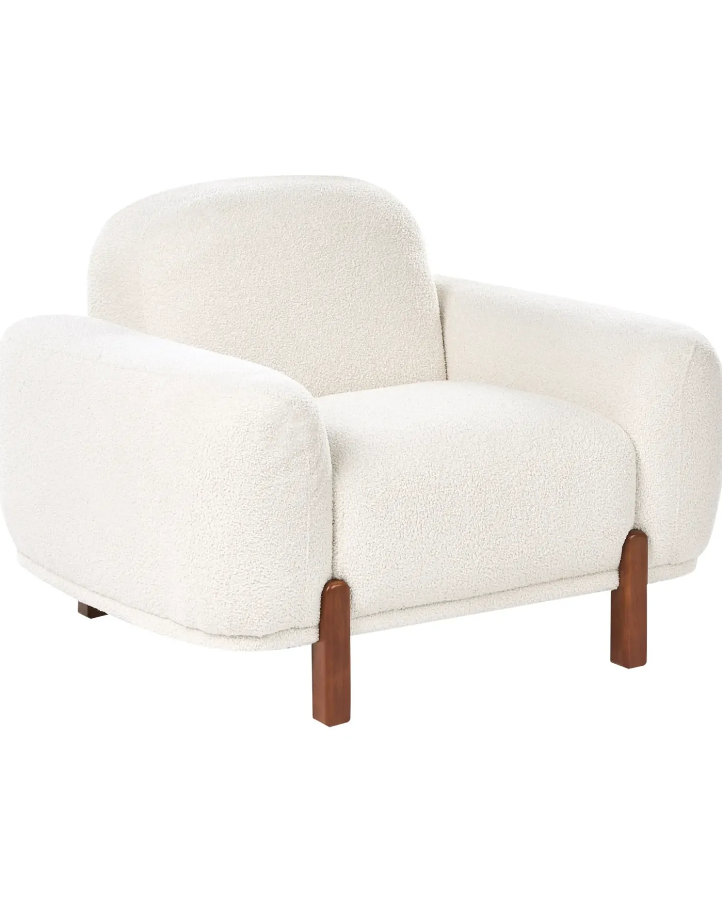 Set da salotto 4 posti ODNES Bouclé Bianco