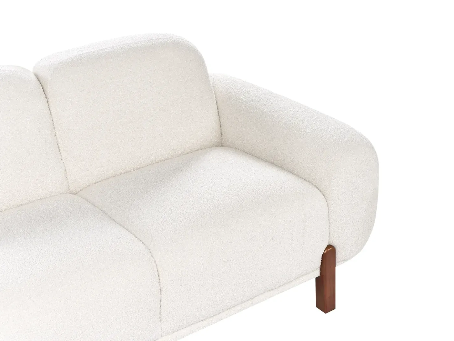 Set da salotto 4 posti ODNES Bouclé Bianco