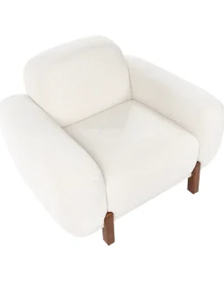 Set da salotto 4 posti ODNES Bouclé Bianco