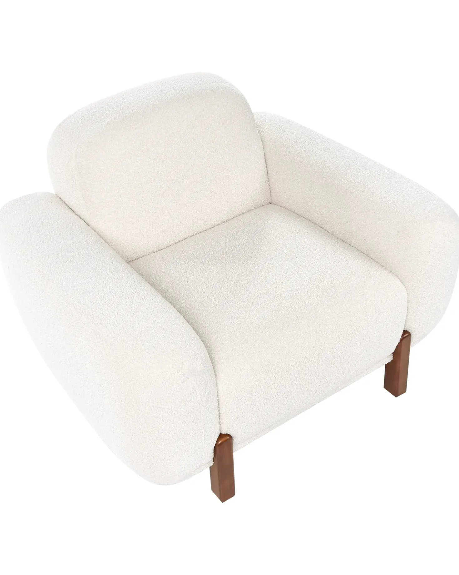 Set da salotto 4 posti ODNES Bouclé Bianco