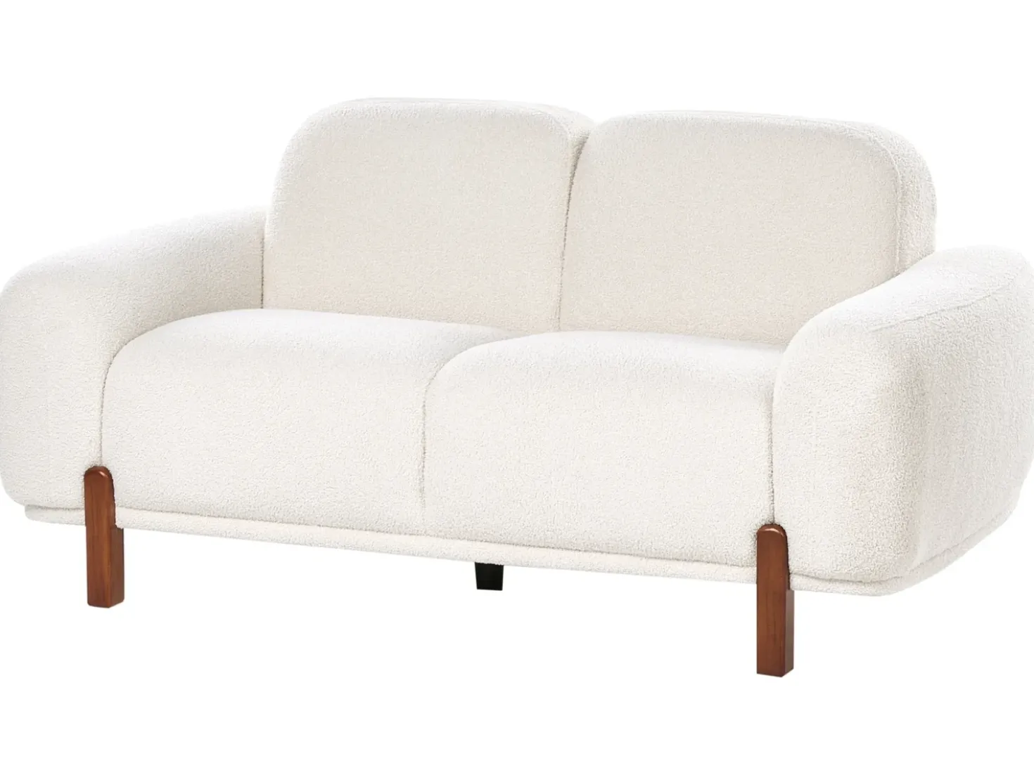 Set da salotto 4 posti ODNES Bouclé Bianco