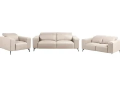 Set da salotto 6 posti OMMEL Tessuto Tortora