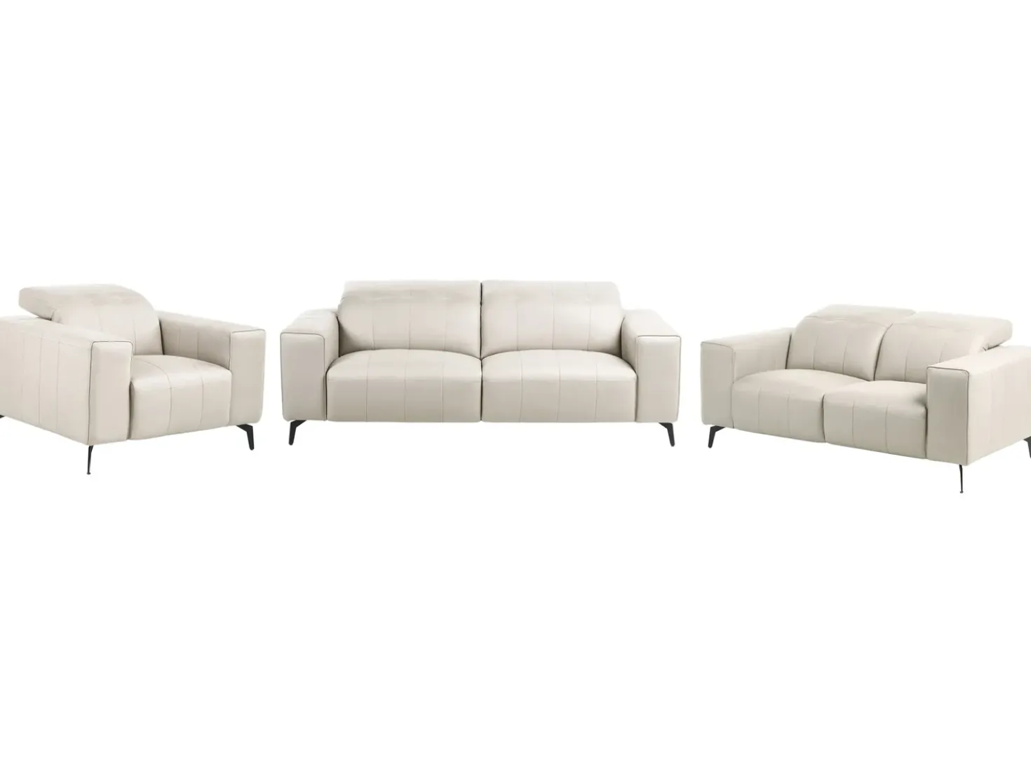 Set da salotto 6 posti OMMEL Tessuto Beige chiaro