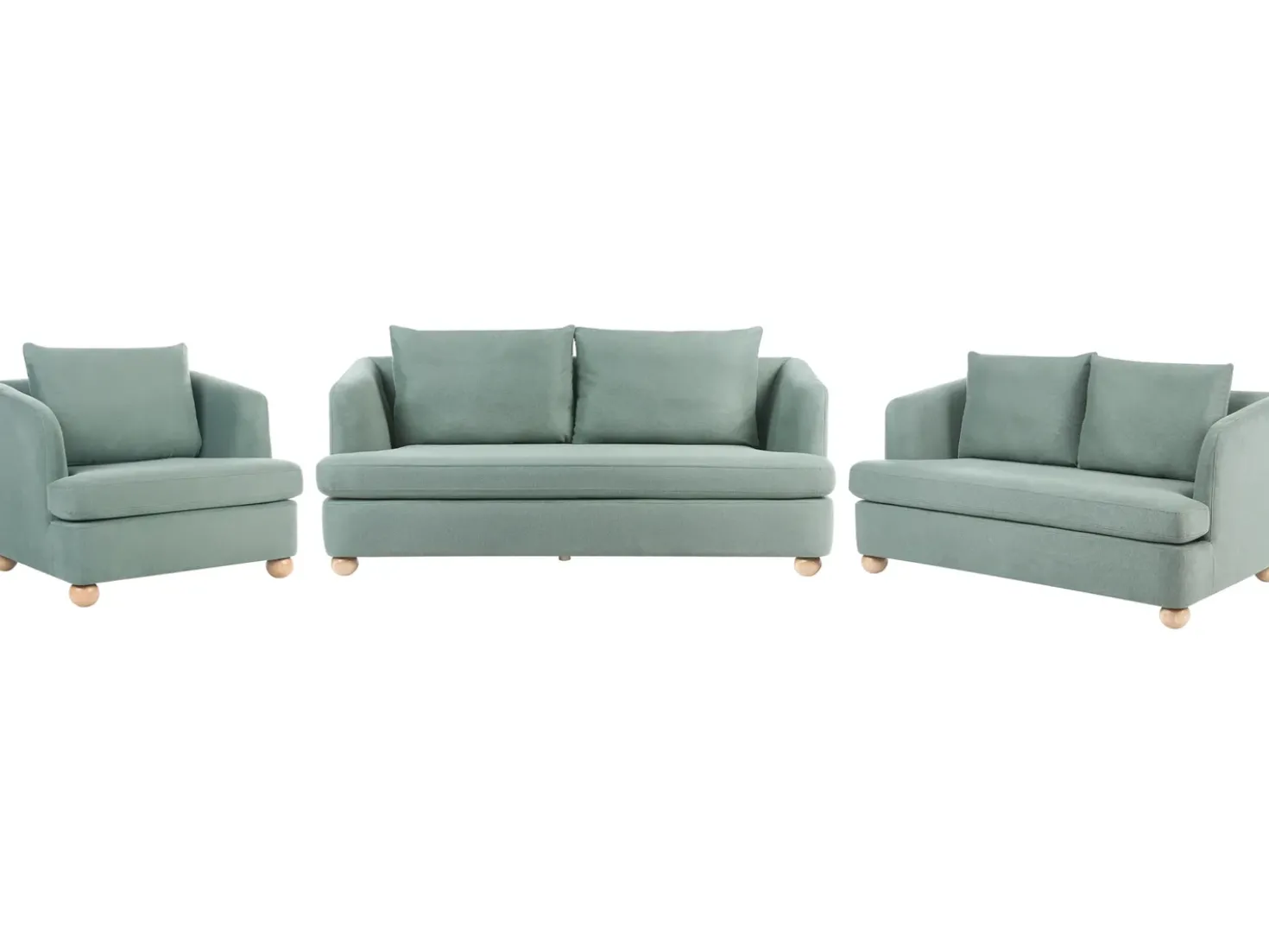 Set da salotto 6 posti RATTVIK Tessuto Verde chiaro