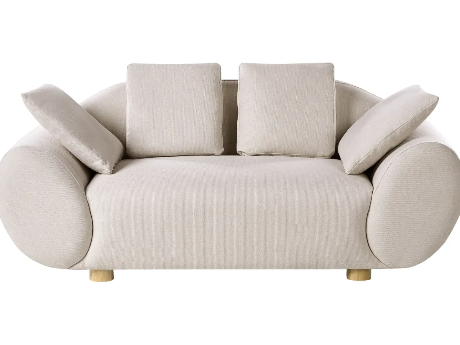 Set da salotto 4 posti RINGEL Tessuto Beige chiaro