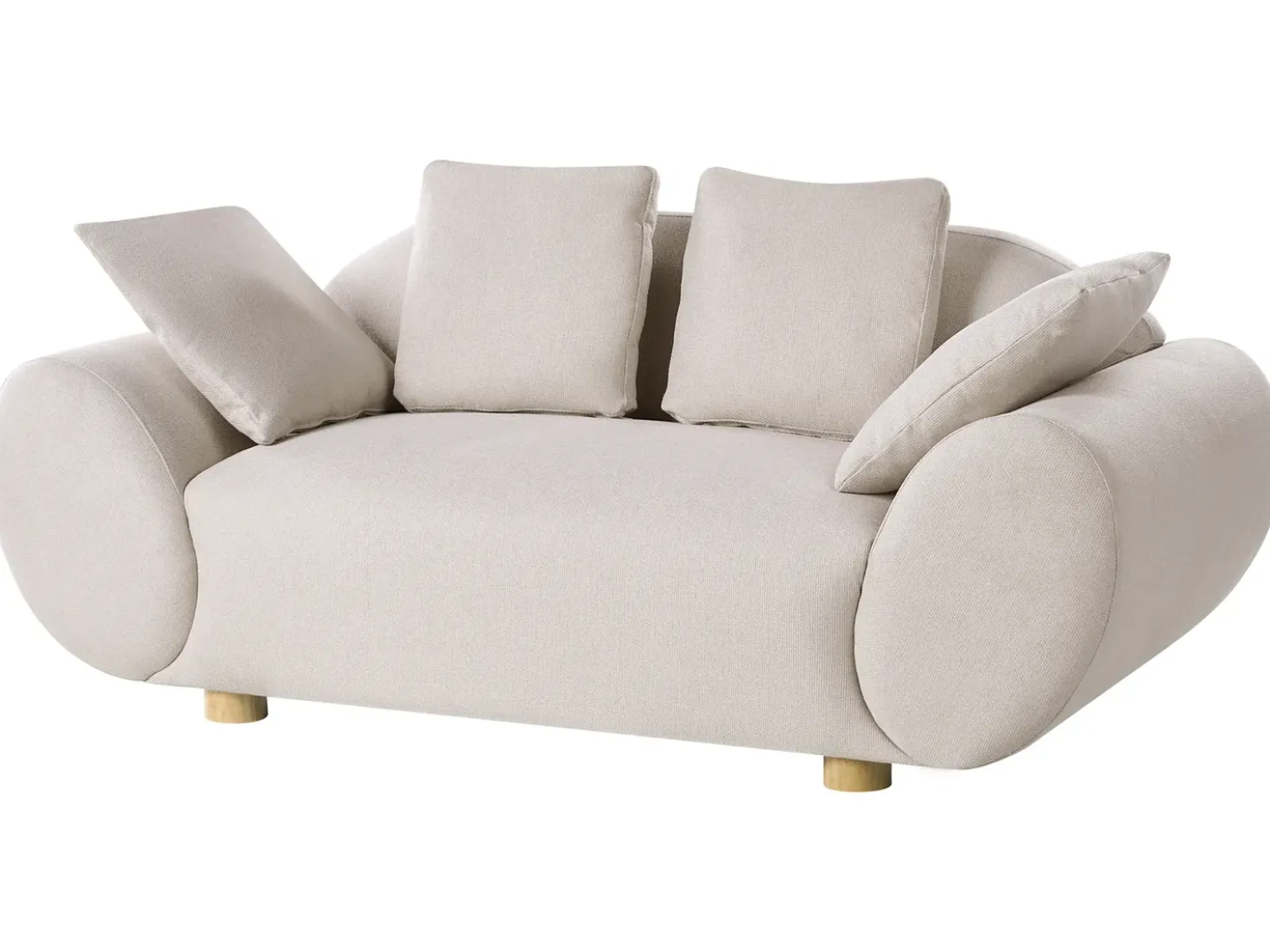 Set da salotto 4 posti RINGEL Tessuto Beige chiaro