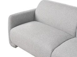 Set da salotto 4 posti SALAND Tessuto Grigio