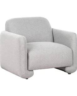 Set da salotto 4 posti SALAND Tessuto Grigio
