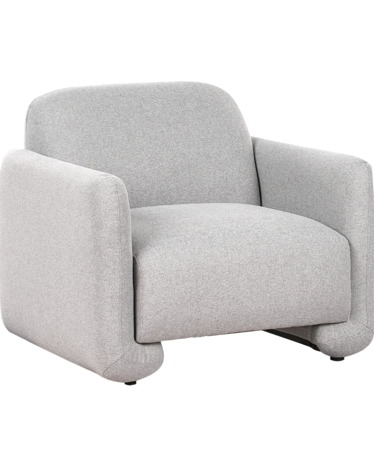 Set da salotto 4 posti SALAND Tessuto Grigio