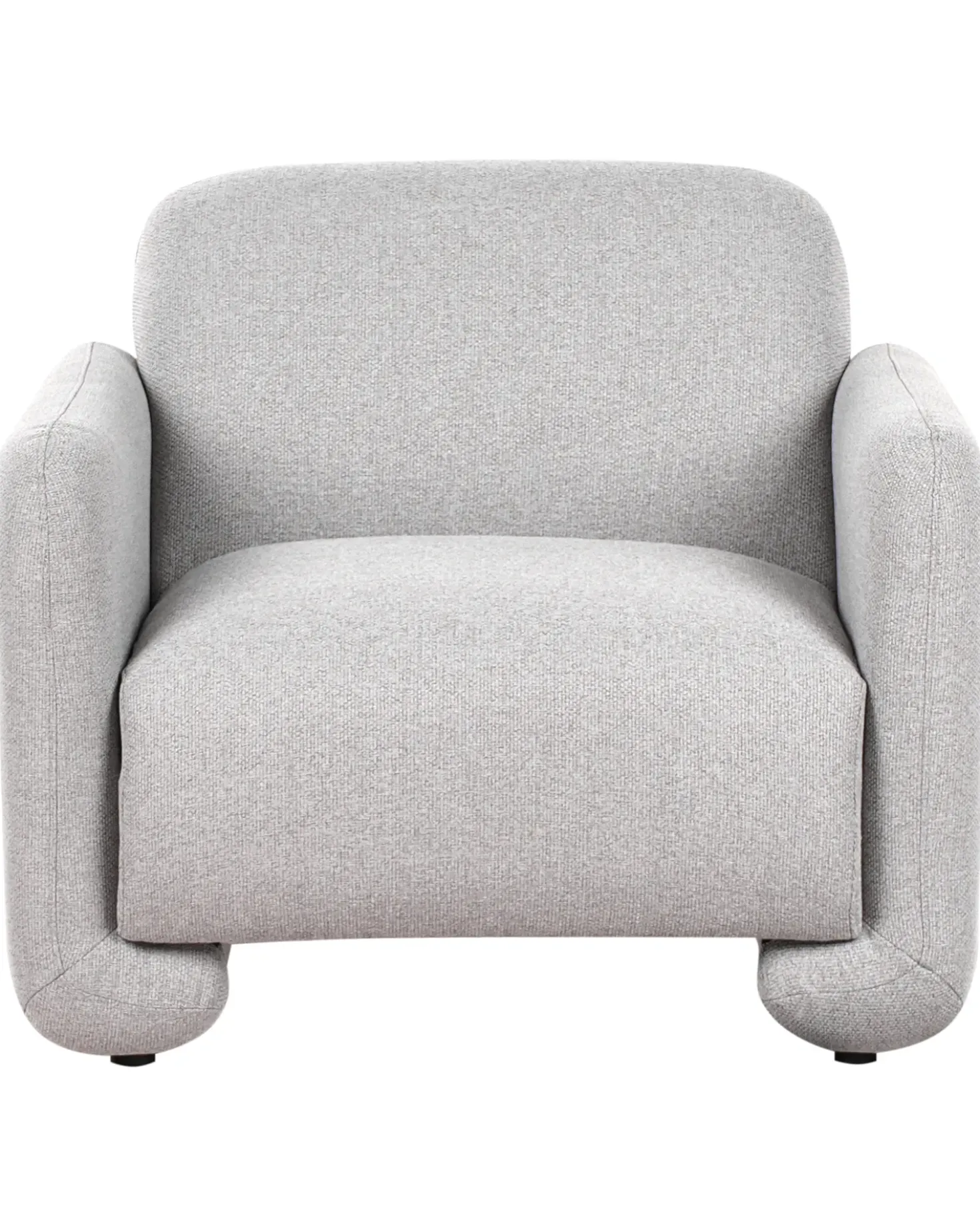 Set da salotto 4 posti SALAND Tessuto Grigio