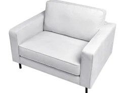 Set da salotto 4 posti SAVALEN Tessuto Grigio chiaro