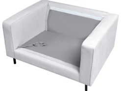 Set da salotto 4 posti SAVALEN Tessuto Grigio chiaro