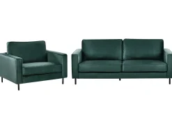 Set da salotto 4 posti SAVALEN Velluto Verde scuro