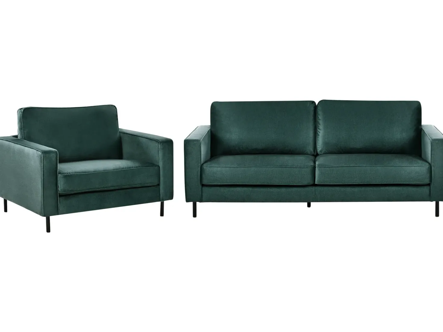 Set da salotto 4 posti SAVALEN Velluto Verde scuro