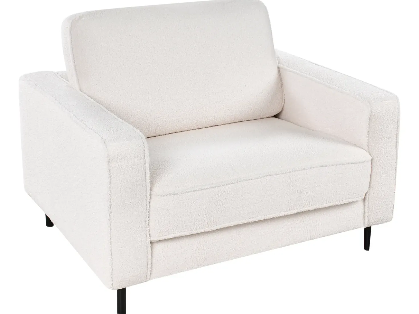 Set da salotto 4 posti SAVALEN Bouclé Bianco