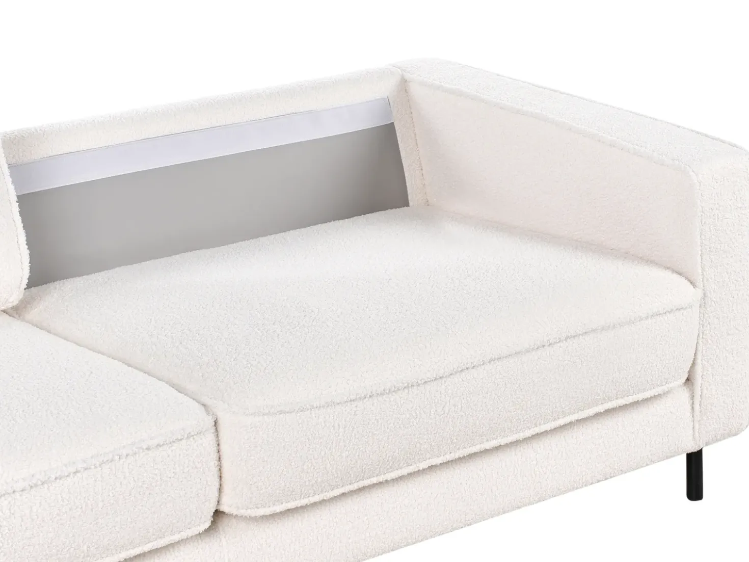 Set da salotto 4 posti SAVALEN Bouclé Bianco