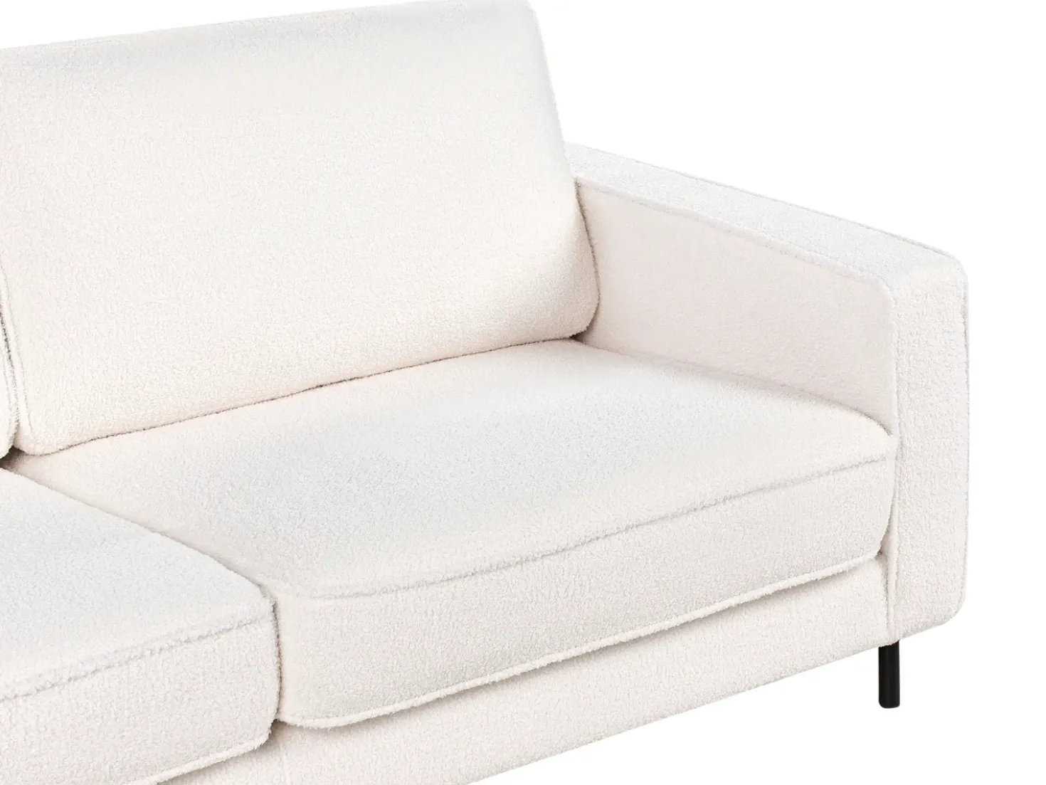 Set da salotto 4 posti SAVALEN Bouclé Bianco