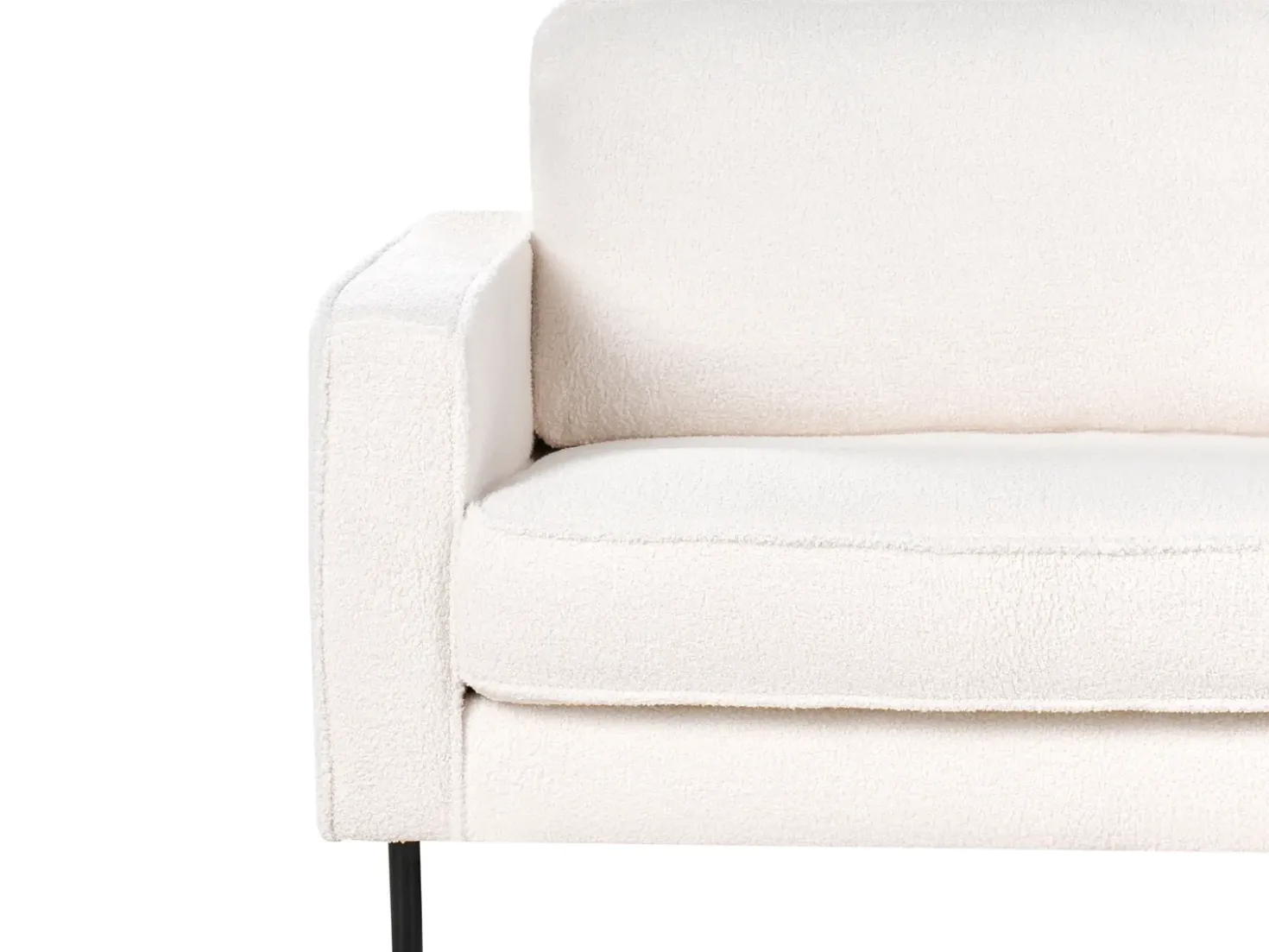 Set da salotto 4 posti SAVALEN Bouclé Bianco
