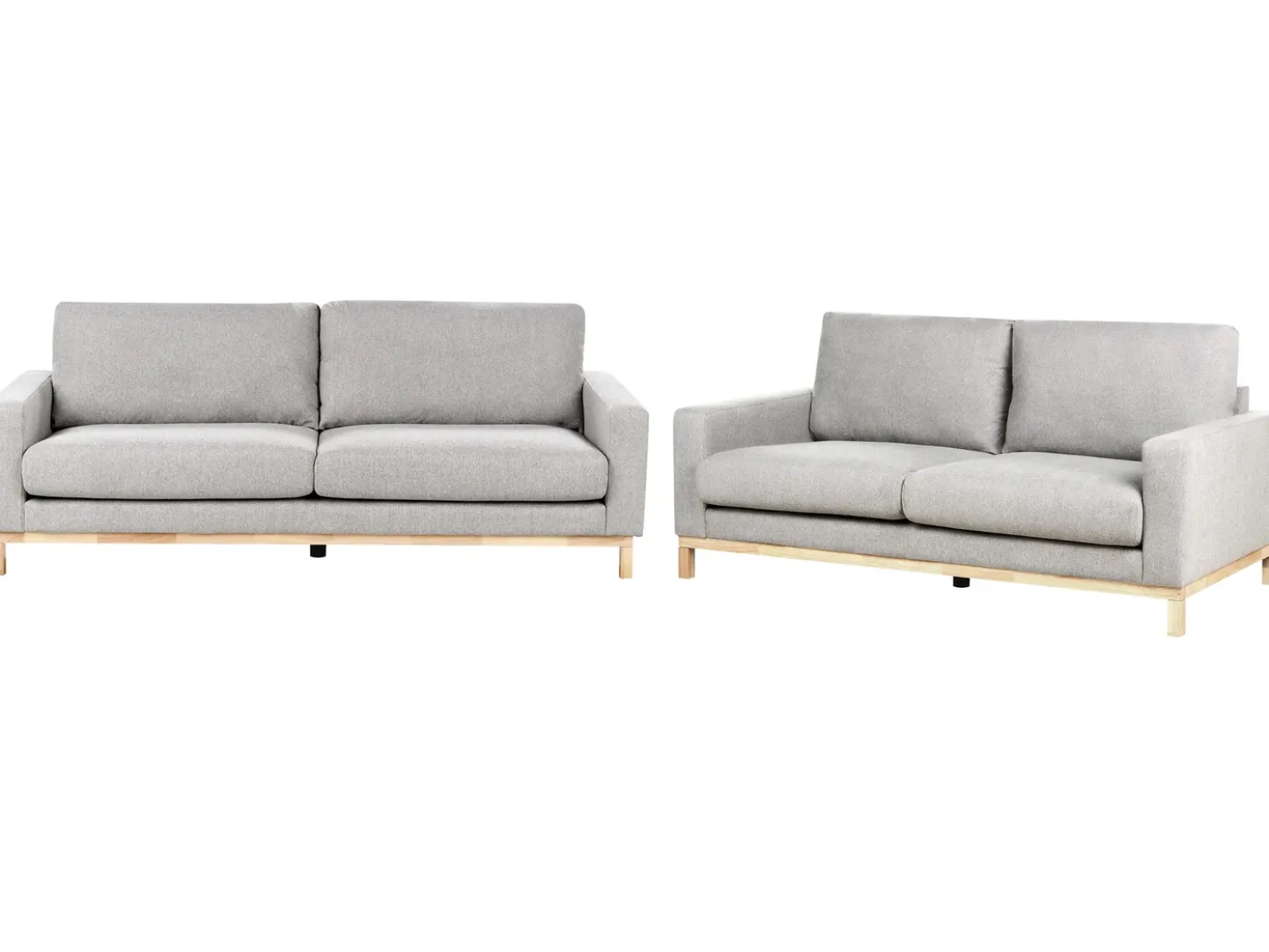 Set da salotto 5 posti SIGGARD Tessuto Grigio
