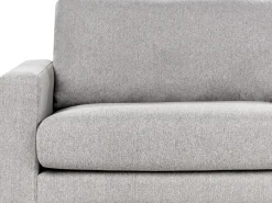 Set da salotto 5 posti SIGGARD Tessuto Grigio