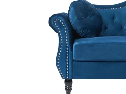 Set da salotto 5 posti SKIEN Velluto Blu marino