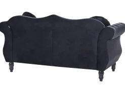 Set da salotto 5 posti SKIEN Velluto Nero