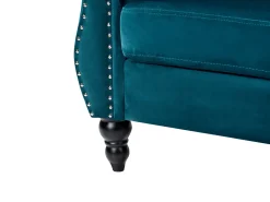 Set da salotto 5 posti SKIEN Velluto Foglia di tè