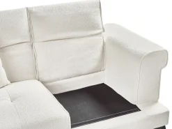 Set da salotto 5 posti SKIVE Bouclé Bianco
