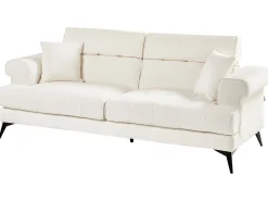 Set da salotto 5 posti SKIVE Bouclé Bianco