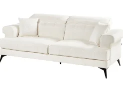 Set da salotto 5 posti SKIVE Bouclé Bianco
