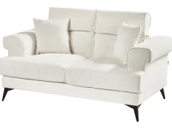 Set da salotto 5 posti SKIVE Bouclé Bianco
