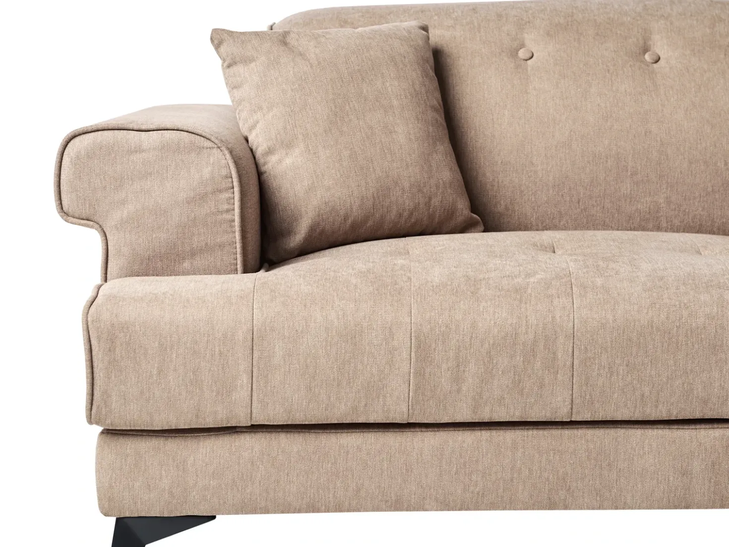 Set da salotto 5 posti SKIVE Tessuto Marrone chiaro