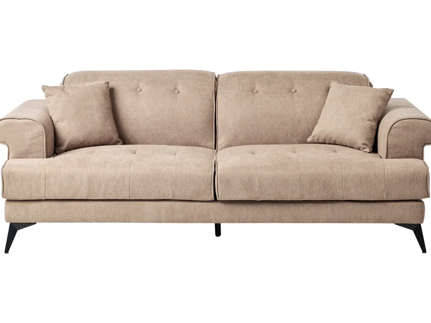 Set da salotto 5 posti SKIVE Tessuto Marrone chiaro