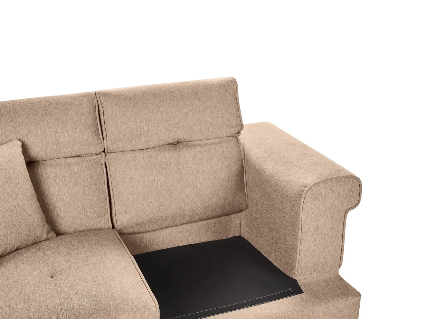 Set da salotto 5 posti SKIVE Tessuto Marrone chiaro