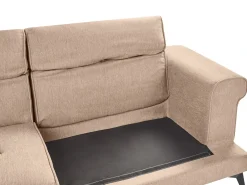 Set da salotto 5 posti SKIVE Tessuto Marrone chiaro