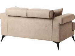 Set da salotto 5 posti SKIVE Tessuto Marrone chiaro