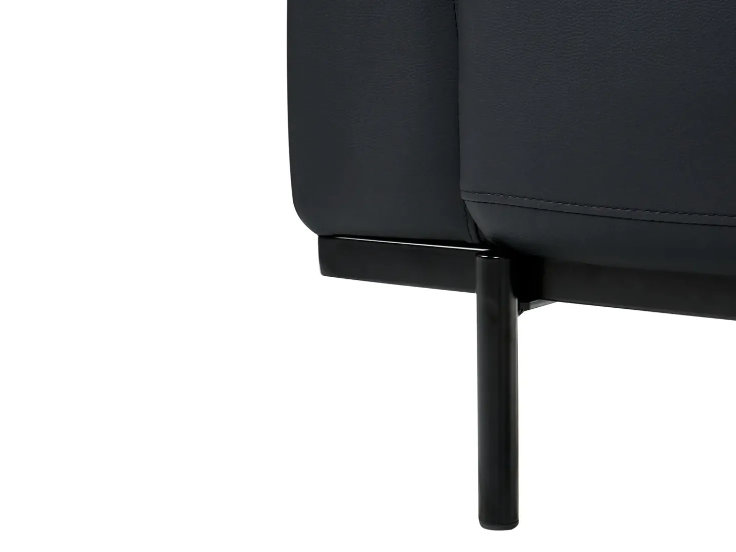 Set da salotto 6 posti SOVIK Pelle sintetica Nero