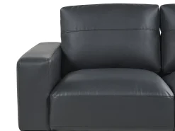 Set da salotto 6 posti SOVIK Pelle sintetica Nero