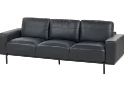 Set da salotto 6 posti SOVIK Pelle sintetica Nero