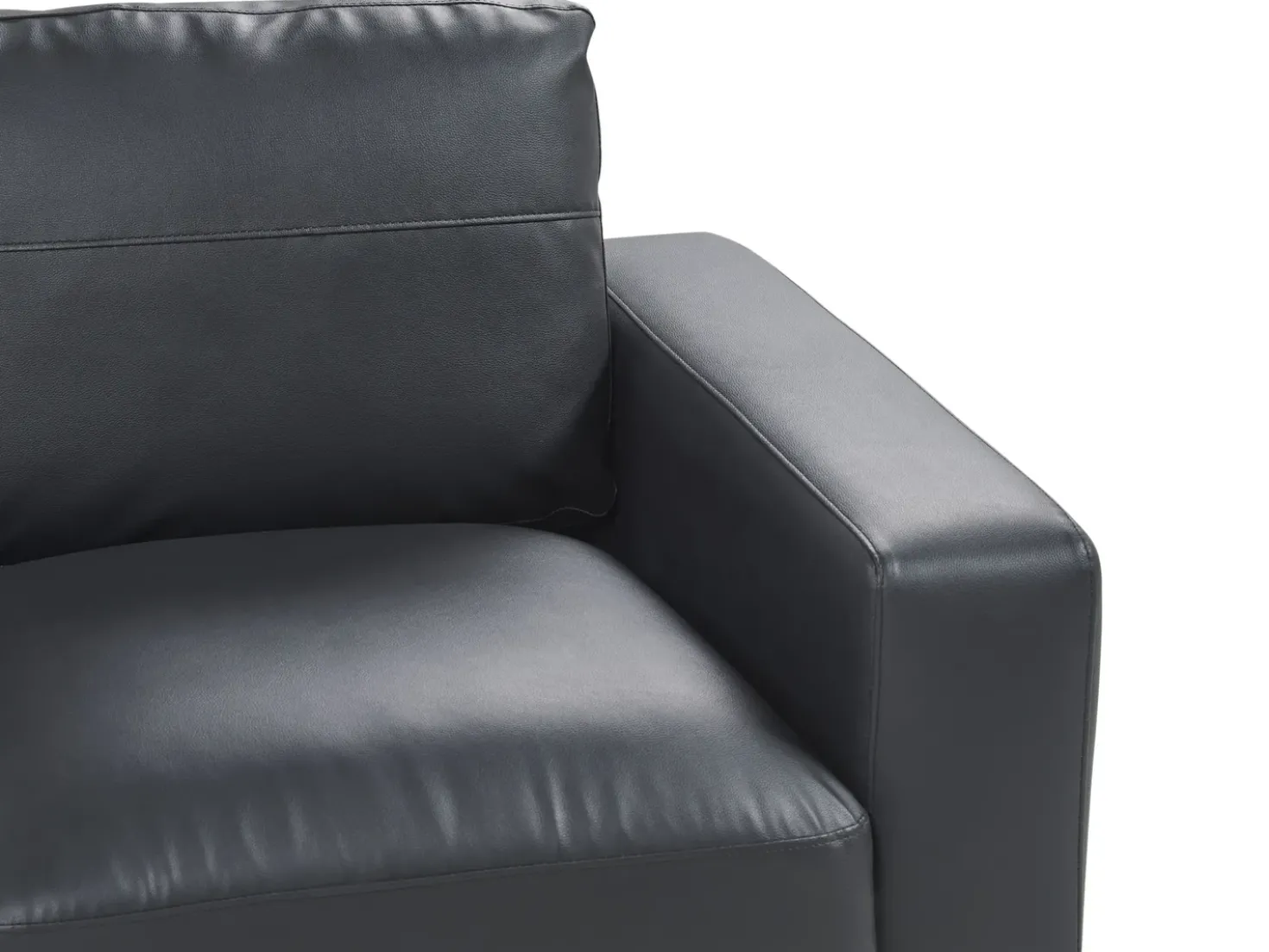 Set da salotto 6 posti SOVIK Pelle sintetica Nero