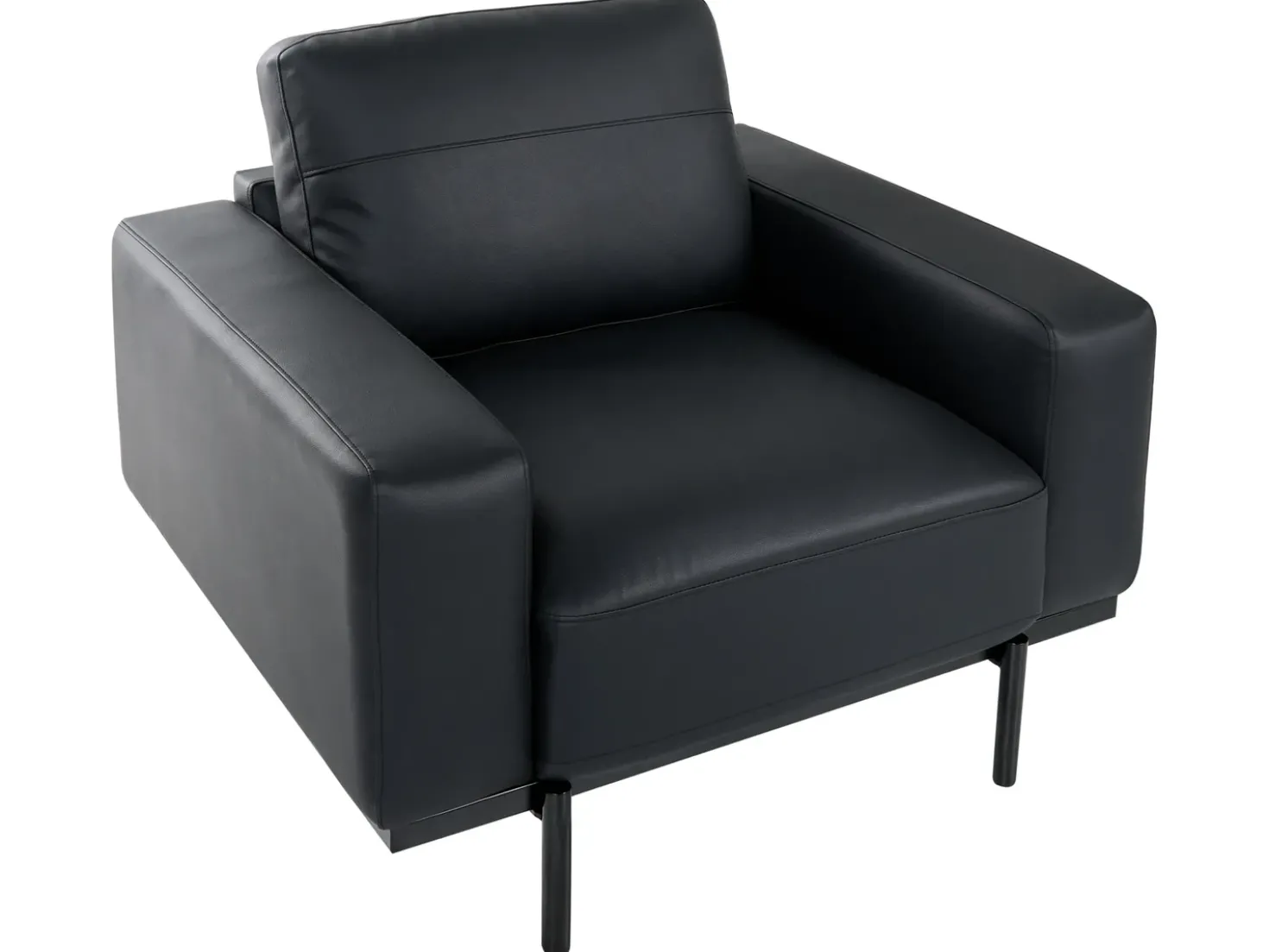 Set da salotto 6 posti SOVIK Pelle sintetica Nero