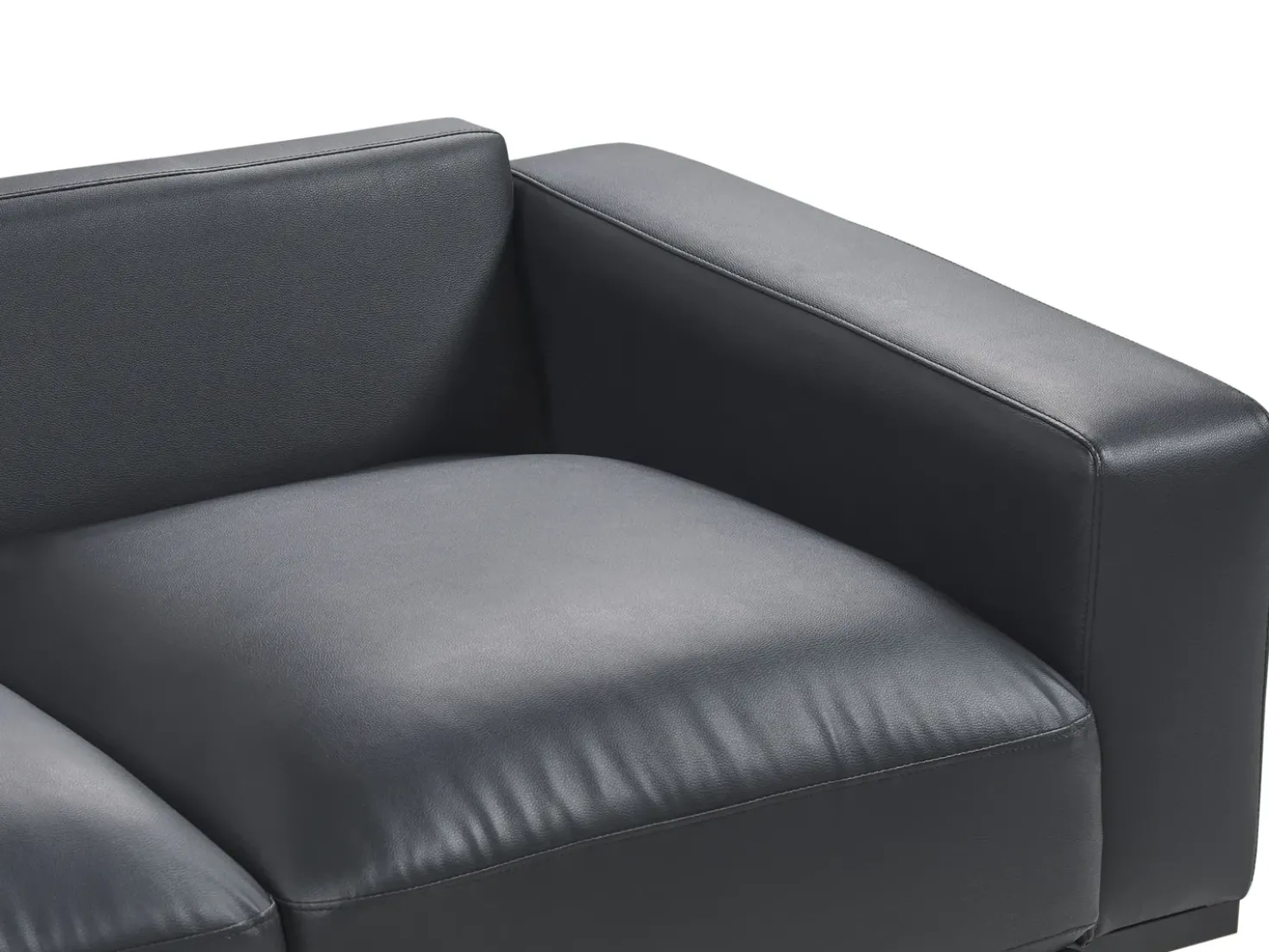 Set da salotto 6 posti SOVIK Pelle sintetica Nero