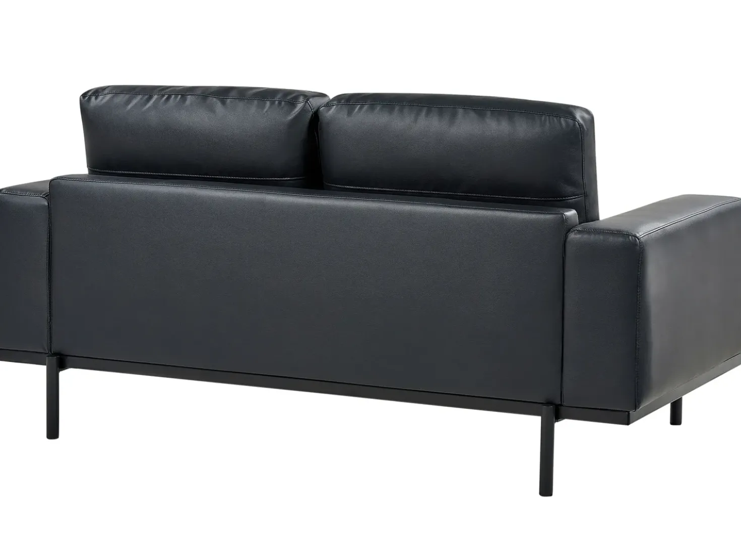 Set da salotto 6 posti SOVIK Pelle sintetica Nero