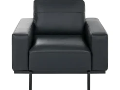 Set da salotto 6 posti SOVIK Pelle sintetica Nero