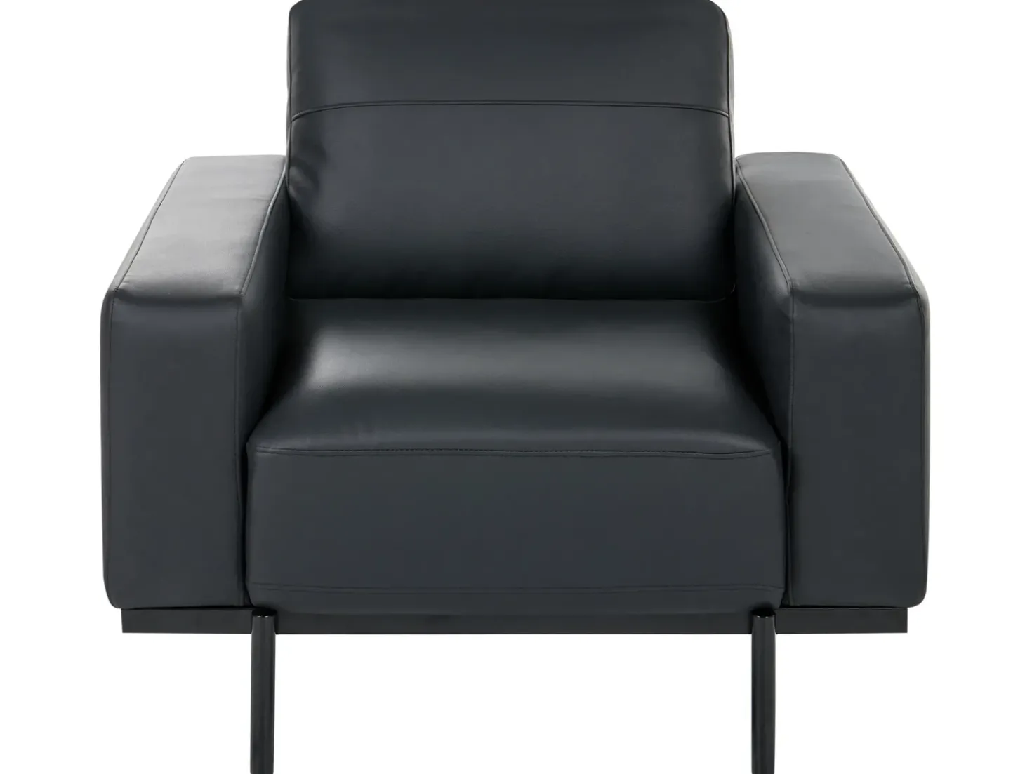 Set da salotto 6 posti SOVIK Pelle sintetica Nero