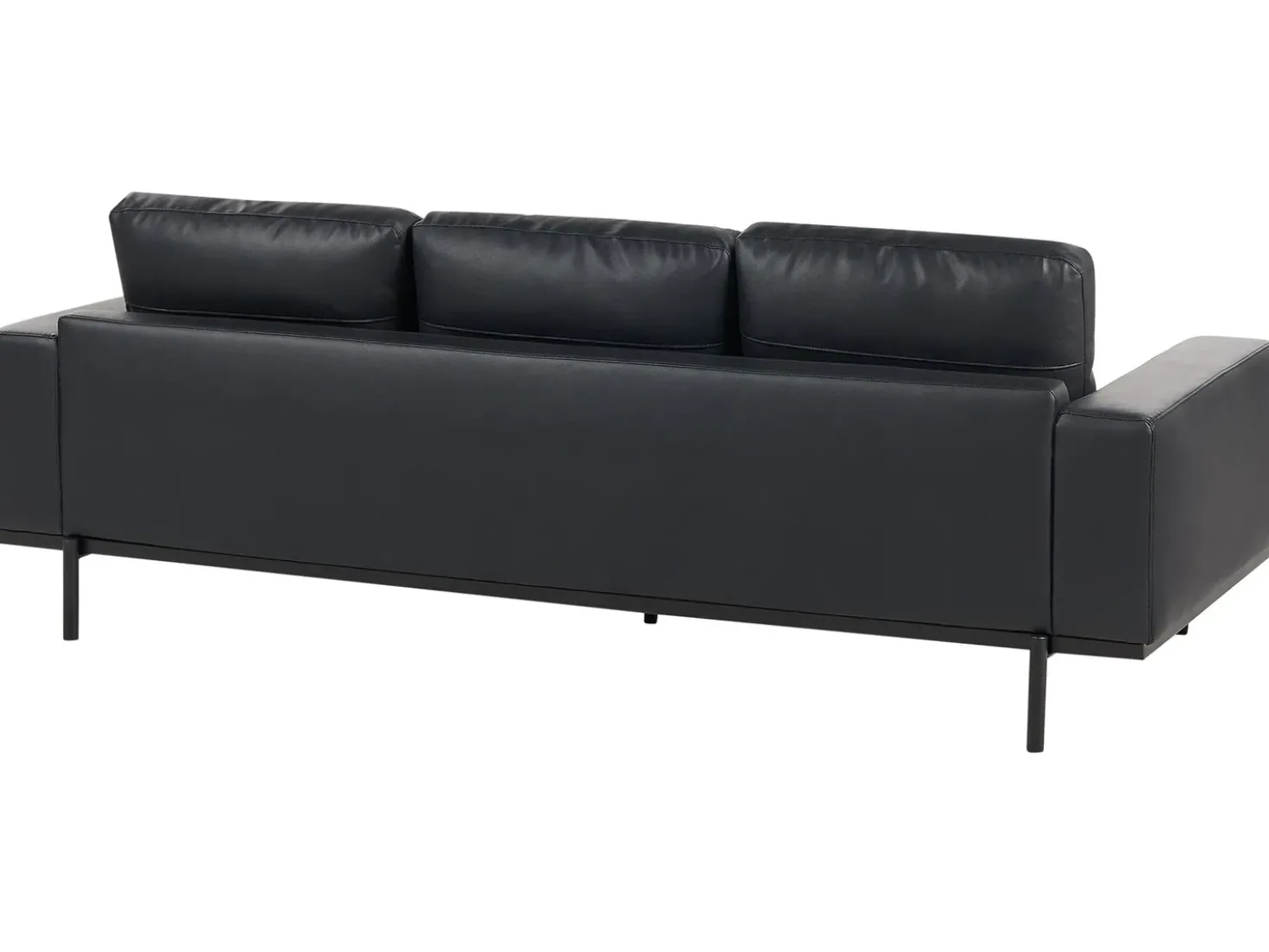 Set da salotto 6 posti SOVIK Pelle sintetica Nero