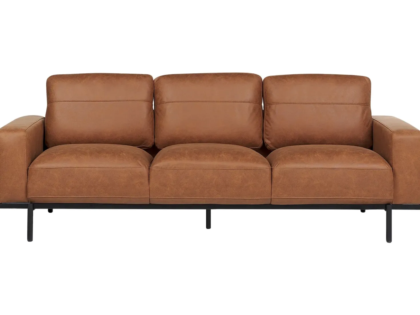 Set da salotto 6 posti SOVIK Pelle sintetica Marrone